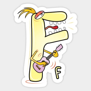 Funny Alphabet Lore Letter F Sticker